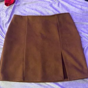 brown fitted mini skirt from windsor size medium